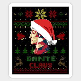 Dante Claus Funny Christmas Sticker